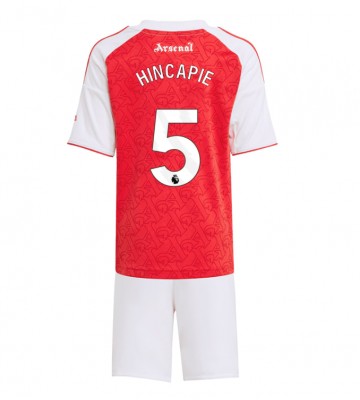Arsenal Piero Hincapie #5 Hjemmebanetrøje Børn 2025-26 Kortærmet (+ Korte bukser)
